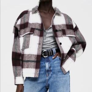 Zara Cropped Shirt Jacket